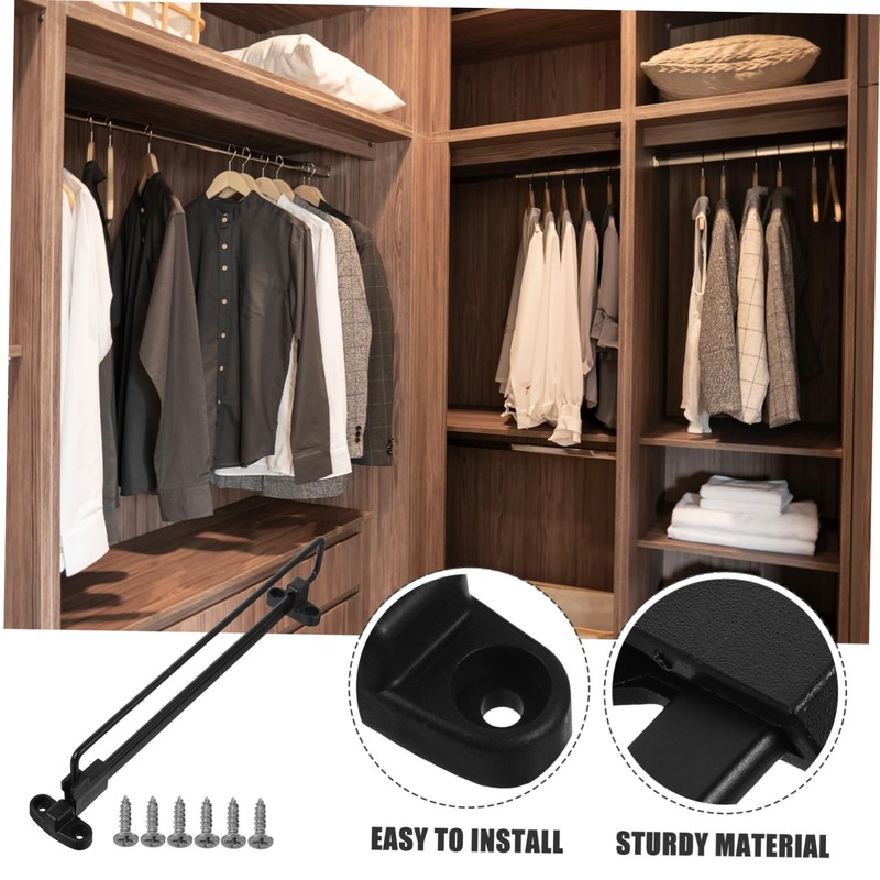 VILLFUL Sliding Wardrobe Closet Rod Retractable Clothes Hanger Small Hanging