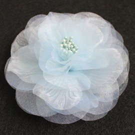 Sara Monica Flower Hair Clip and Pin Beauty_Light Blue