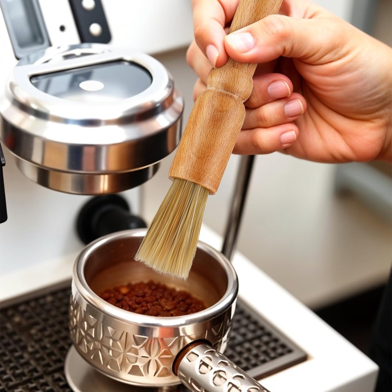 2 Pack Coffee Grinder Brush, Coffee Grinder Cleaning Brush Wooden