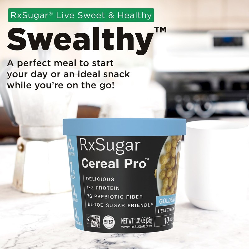 RxSugar Cereal Pro Golden Crunch Supports Appetite Control | Non-GMO