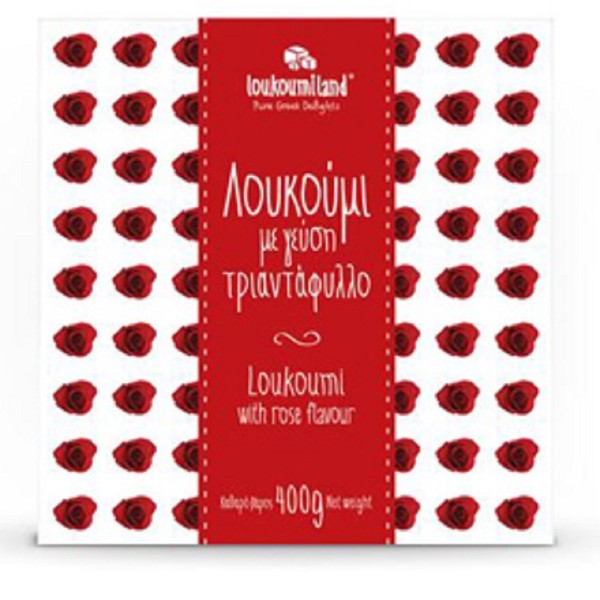 Loukoumiland Greek Delights"Loukoumi", Rose flavor, 400gr, Imported From Greece