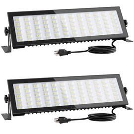 OOOLED 2 Pack LED Shop Lights, 15600LM 6000K Super Bright IP66 Waterproof LED Flood Light for Workshop, Garage, Shop
