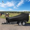 Utility Trailer Cover(with ramp gate),Waterproof Windproof Heavy Duty Black Dump