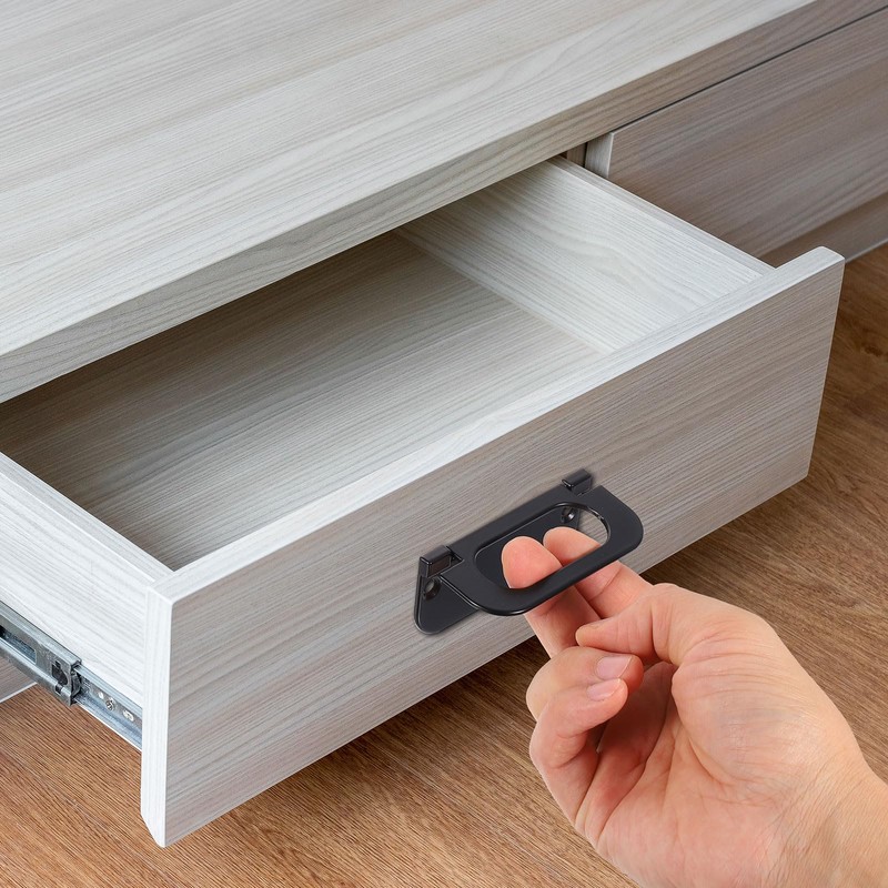 sourcing map 5Pcs Flush Pull Handle, 3 Inch Hidden Recessed