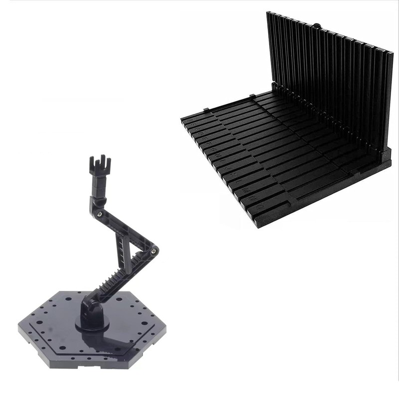 3-Pieces Gundam Model Kit Display Stand and Runner Storage System