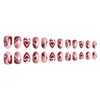 Almond Valentine’s Day Press on Nails Medium Fake Nails Nude