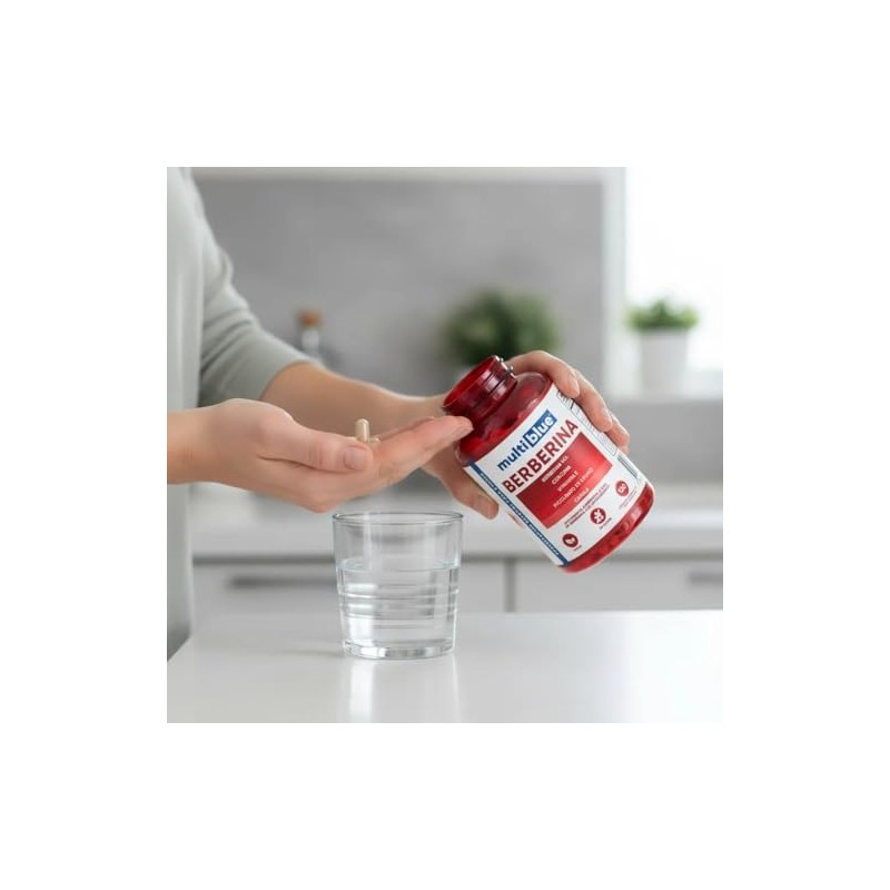 MultiBlue - Berberina 120 Cápsulas | Vitamina E, Cúrcuma, Canela