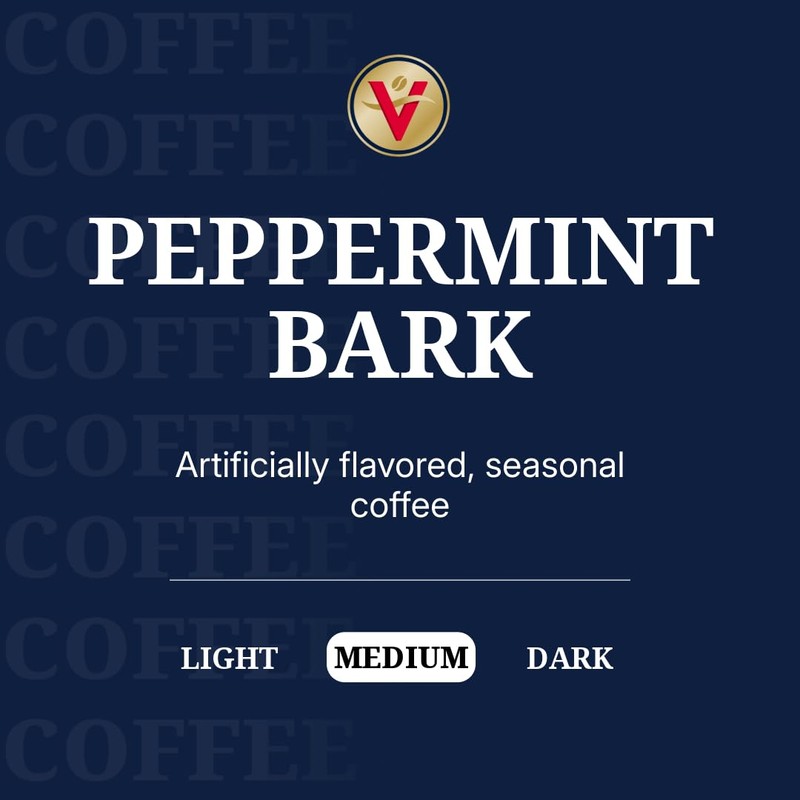 Victor Allen's Coffee Peppermint Bark Flavored, Medium Roast, 80 Count,