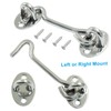 Unlorspy 2 Sets Hook and Eye Latch Stainless Steel Cabin