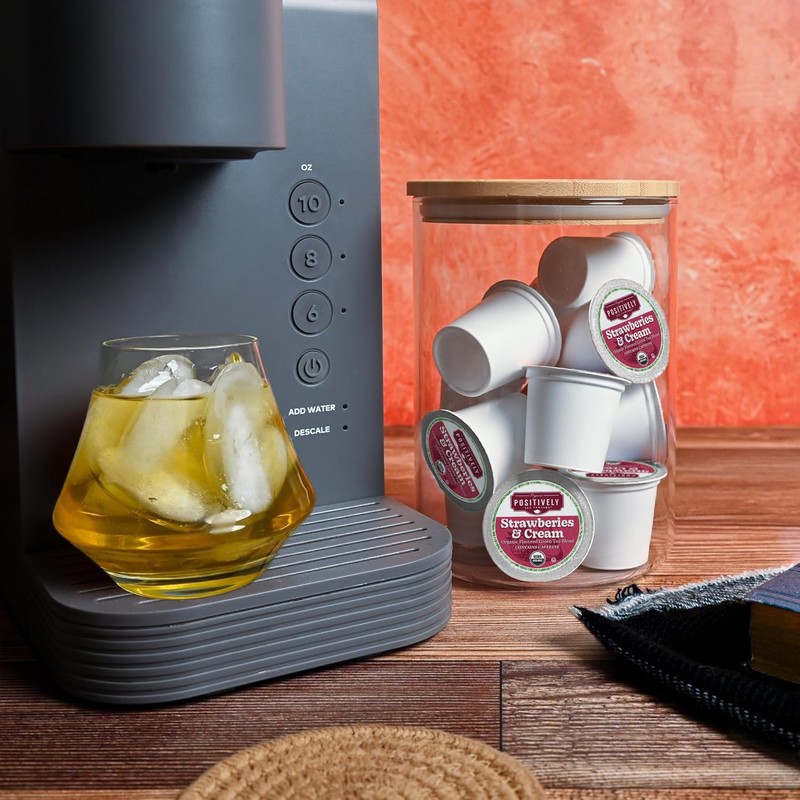 Organic Positively Tea Company, Strawberries and Cream Green Tea, K-Cup