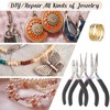 Jewellery Pliers, 3-Piece Jewellery Pliers Set, Needle-Nose Pliers, Round Pliers,
