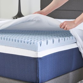 Comfort Tech 2" Tranquility Convoluted Mattress Topper with Cover - Queen