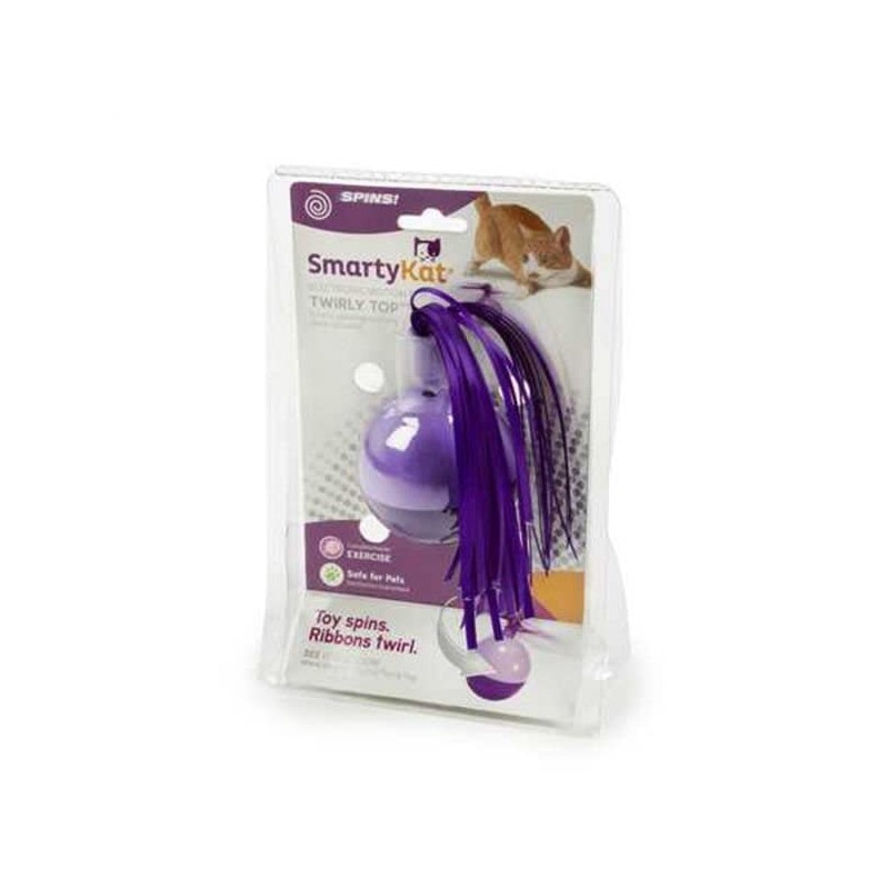 SmartyKat Twirly Top Electronic Motion Cat Toy, Purple, Yellow One