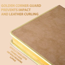 CAGIE Luxurious Pink Vegan Leather Journal, Gorgeous Exquisite Design for Gold Edges on Hard Cover and Paper, 256 Pages Premium Paper Perfect for Writing, Gifting, and Treasuring Your Memories