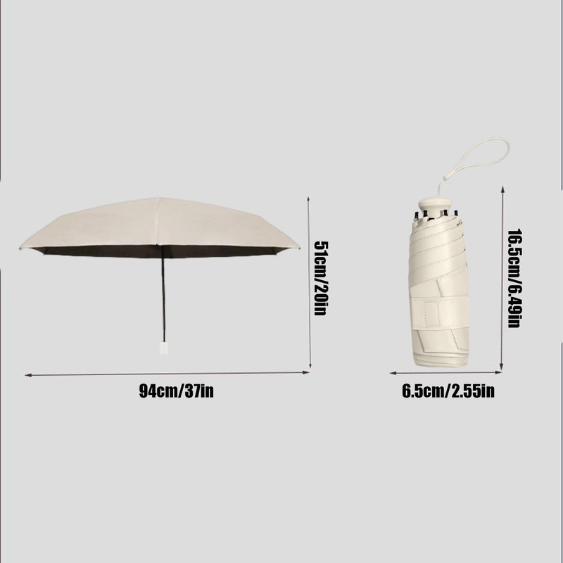 Sun Umbrella - Portable Umbrella for Travel - Lightweight Waterproof