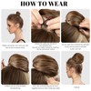 Synthetic Fiber Hair Extension Chignon Donut Bun Wig Hairpiece (Brown)