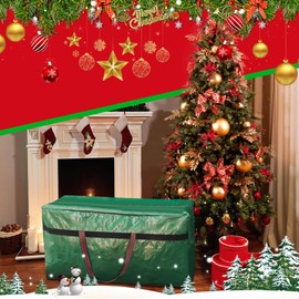 Christmas Tree Bag Storage 7.5FT/6FT Heavy Duty Waterproof Christmas Tree Storage Bag for Artificial Christmas Tree Green
