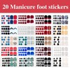 WOKOTO 20 Sheets 440 Pcs Toe Nail Stickers for Toes