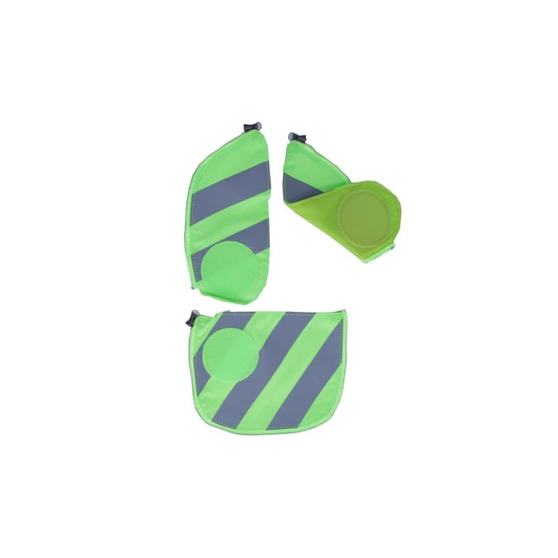 ergobag Zippies 3-Piece Safety Set, Green, Rucksack