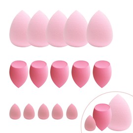 GFOUNS 15 pcs Beauty blender Makeup Sponge Bulk:Blender Sponges 15 Pcs for Liquid, Cream, and Powder, Multi-colored Pink make up sponges for foundation