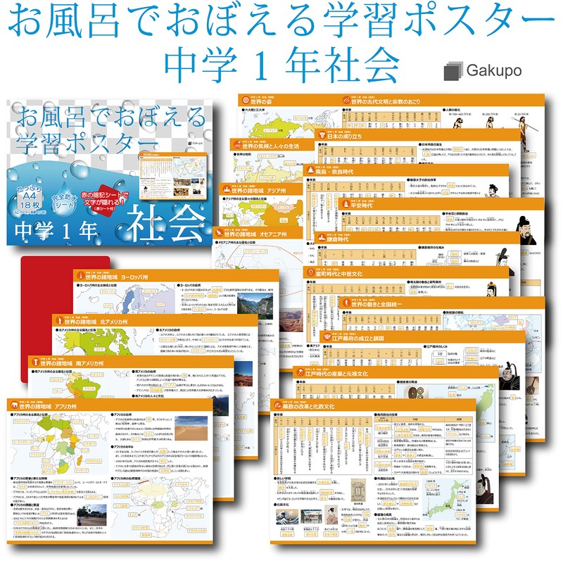 Gakupo Learning Poster to Remember in the Bath, 1st Year