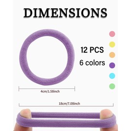 BPTRKOM Pack of 30 Women's Hair Bobbles - Colourful Cotton Hair Bobbles Without Metal Braid Elastics Hair Bands Girls Hair Bands Christmas Gifts for Girls Children (6 Colours)