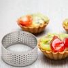 Giyofom 10Pcs 4.5cm Round Stainless Perforated Seamless Tart Ring Quiche