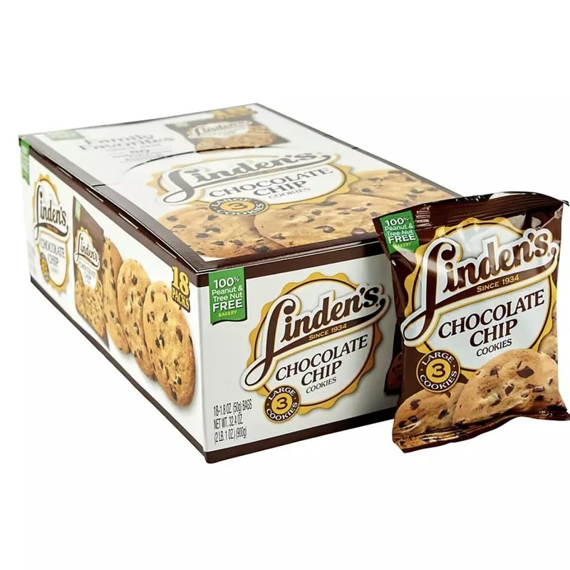 Generic Lindens Chocolate Chip Cookies, 3 Cookies/18 Pack