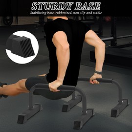 Push Up Bar, 700 LBS Potable Dip Bar with EVA Handle for Home GYM Gymnastics Calisthenics Equipment Apartment Courtyard Balcony Exercise Fitness Upper Body Arm Back Man Woman Kid (Black)