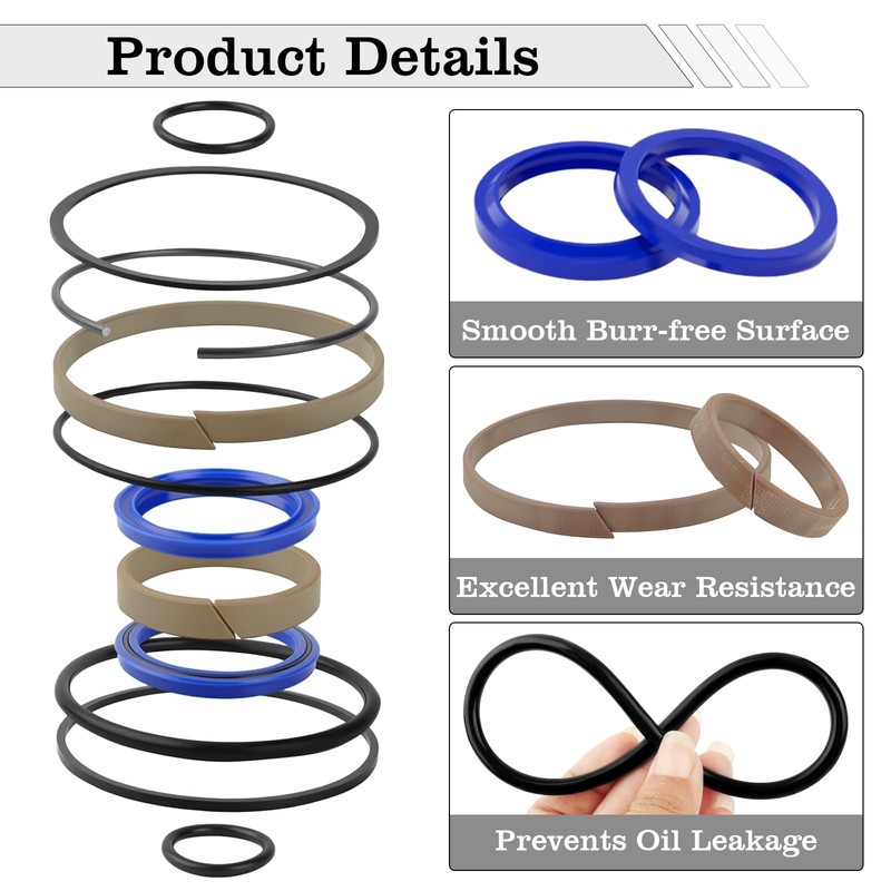 Hydraulic Log Splitter Cylinder Rebuild Seal Kit, Splitter Accessories Replacement,