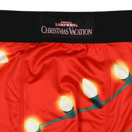 INTIMO National Lampoon's Christmas Vacation Men's Boxer Brief Merry Clarkmas Snug Fit Underwear (Small) Red