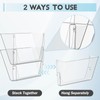 MINDEPOT 6 Pockets Acrylic Wall File Organizer, Clear Wall File