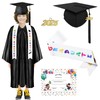 Raveparty Graduation Gown for Kids, Children Graduation Gown with Tassel Graduation Hat Graduation Ribbon Paper Jam Printed In 2024 for Kindergarten Preschool Graduation Ceremony (XL.)