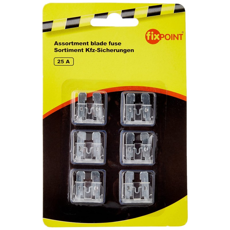 Fixpoint 20385 Car blade fuse assortment; 6 pcs. - 25