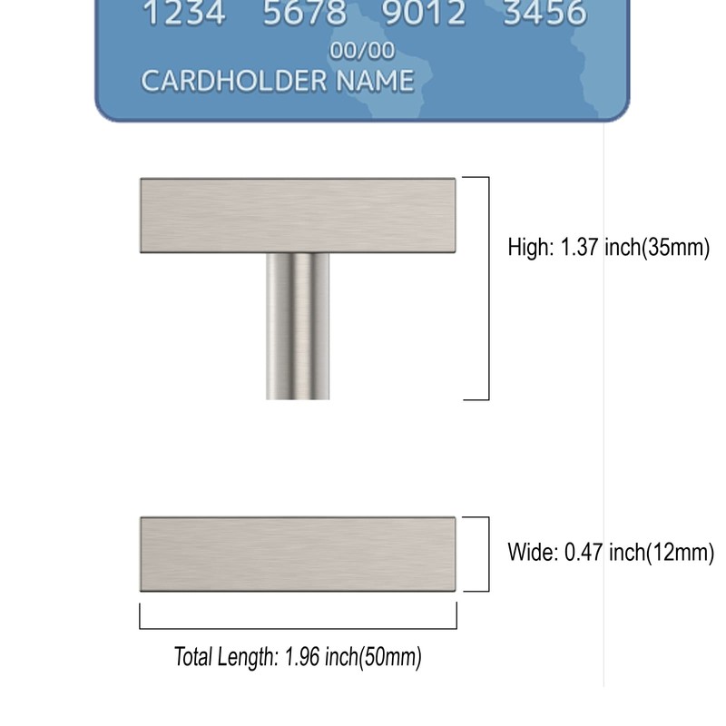 Amerdeco Pack of 10 Furniture Knobs, Stainless Steel Cabinet Knobs,