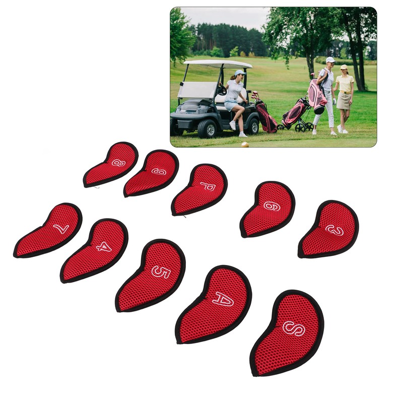 10pcs Golf Iron Covers Set with Numbers Waterproof Golf Head