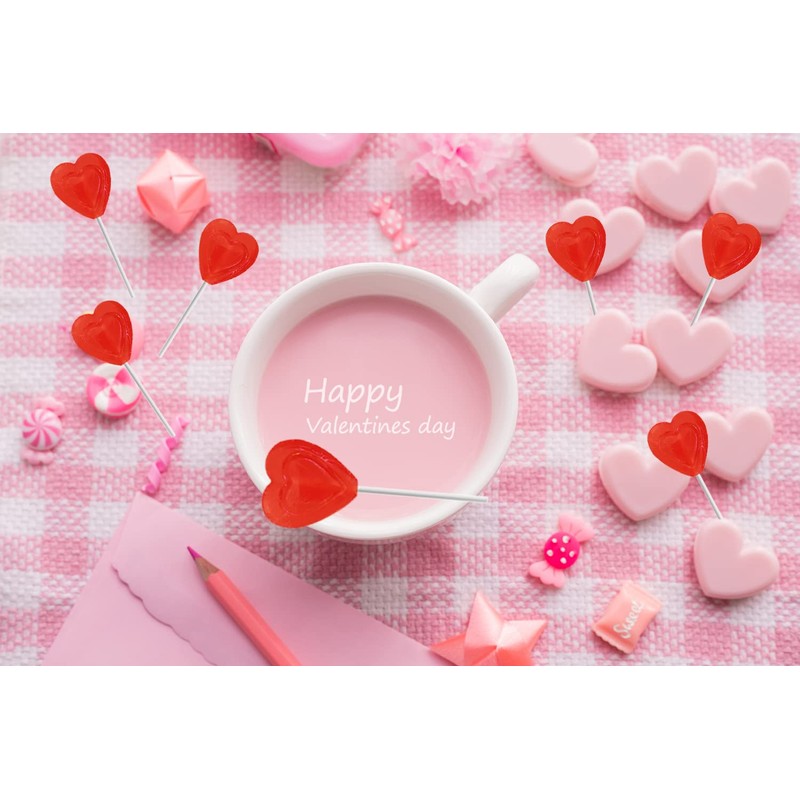 The Dreidel Company Valentines Day Lollipops Red Double Heart Shaped