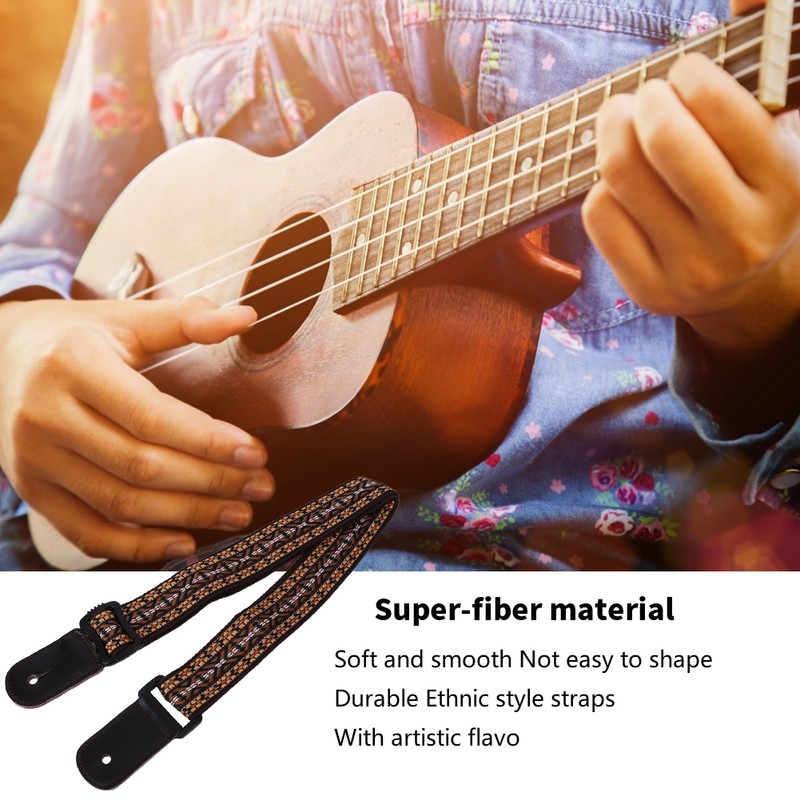 Ukulele Strap Ethnic Style 4 String Guitar for Adults Children