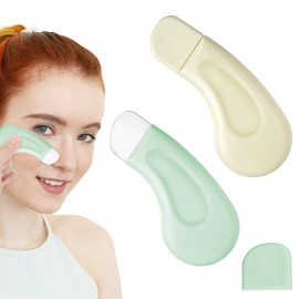 2 Pcs Black Head Remover for Face Tool Skin Scrubber Face Spatula Silicone Blackhead Scraper Skin Spatula Pore Cleaner Mild Safe Pore Scraper for Men Women