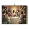 Fratelli Bonella Table in Gilded Oak Melamine with Last Supper