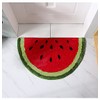 HAPLOVE 19.7x31.5 inch Half Round Microfiber Soft Watermelon Shape Bathroom