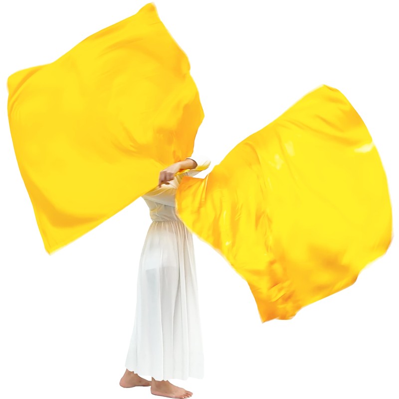 Wuchieal 51'' * 45'' rectangle Worship Flags, silk like Prophetic