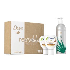 Dove Body Wash Concentrate And Reusable Bottle Starter Kit Pack Of 3 533Oz
