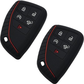 WTSHOPME Key Fob Cover Fit for 2022 2023 2024 Chevy Silverado 1500 GMC Sierra 1500, 2024 Silverado Sierra 2500HD 3500HD, Silicone