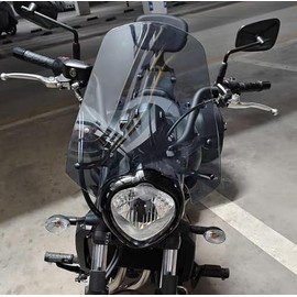 Motorcycle Wind Deflector Wind Shield for Vulcan S 650 2015-2024 2025 2026 Front Windscreen Touring Screen Wind Visor Protector (Grey Smoke)