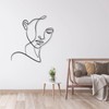 Woman Face Line Metal Wall Art, Minimalist Feminine Metal Wall