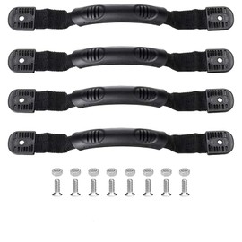 4PCS Kayak Carry Handles, Sturdy Canoe Boat Handle with Screws for Ocean Kayak Emotion Kayaks Luggage Outdoor Sport Canoe Handle Kayak Parts Black