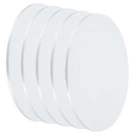 sourcing map 5Pcs Aluminum Disc, 4"(100mm) Diameter 0.12"(3mm) Thickness Round Aluminum Sheets 1060 Aluminum Circle Plates for Metal Stamping