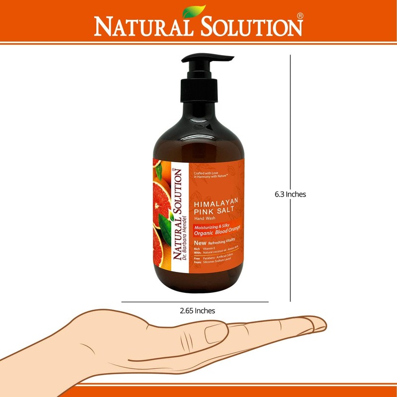 Natural Solution Hand Wash, enriched with moisturizing blood orange and