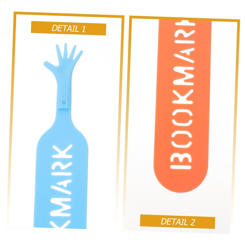 DOITOOL 4Pcs Hand Shaped Plastic Bookmarks Cute Adorable Finger Bookmarks